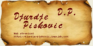 Đurđe Pisković vizit kartica